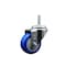 Service Caster 3 Inch Blue Polyurethane Wheel Swivel 58 Inch Threaded Stem Caster Service Caster SCC-TS20S314-PPUB-BLUE-58212 - alternate 1